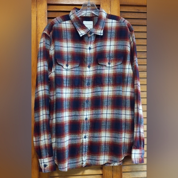 American Eagle Super Soft Cotton Flannel Men's Button Up Shirt Size L - Picture 1 of 12